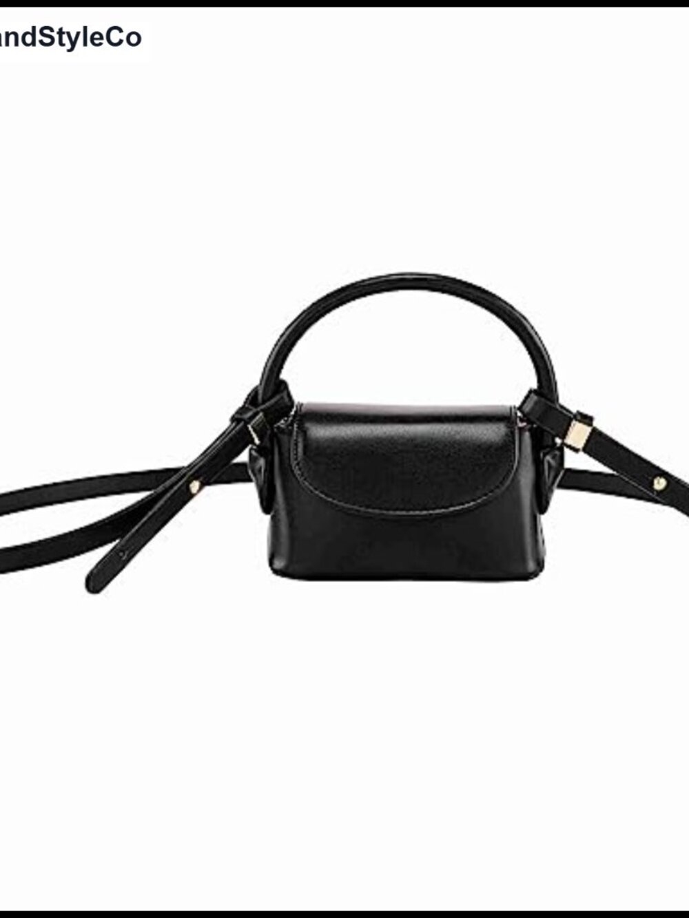 Mini Crossbody Bag PU Leather Removable Strap Clutch Coin Purse Y2K